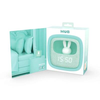 Mob Turquoise Rabbit Desktop Clock And Night Lamp Billy-Bl-01 - 3