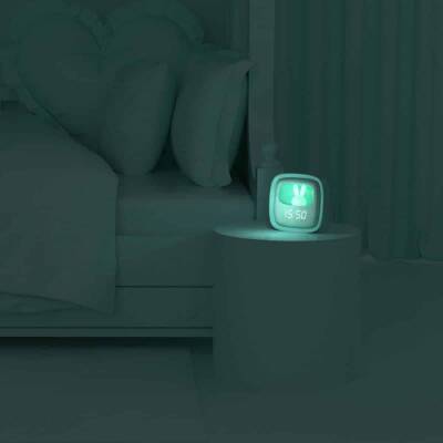 Mob Turquoise Rabbit Desktop Clock And Night Lamp Billy-Bl-01 - 4