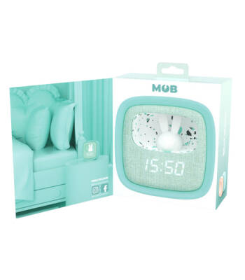 Mob Turquoise Terrazzo Rabbit Desktop Clock And Night Lamp Billy-Mtae-01 - 2