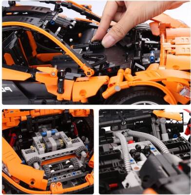 Mold King P1 Volcano Yellow Race Car Remote Controlled Technic Puzzle 13090S - 4