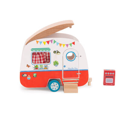 Moulin Roty Wooden Toy - Caravan - 5