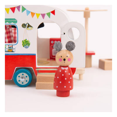 Moulin Roty Wooden Toy - Caravan - 6