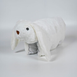 My Friend Toys Folding Rabbit White Plush Toy - 4
