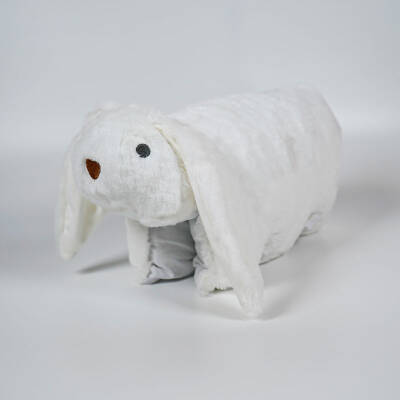 My Friend Toys Folding Rabbit White Plush Toy - 4
