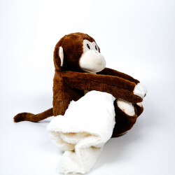 My Friend Toys Monkey Plush Toy With Blanket - 2