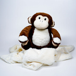 My Friend Toys Monkey Plush Toy With Blanket - 3