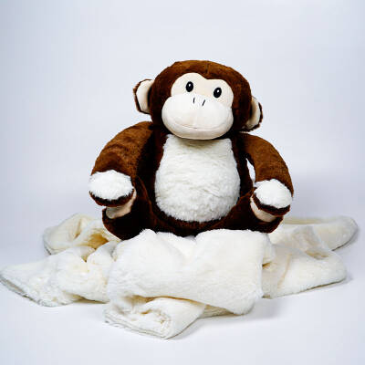 My Friend Toys Monkey Plush Toy With Blanket - 3