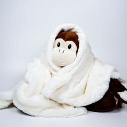 My Friend Toys Monkey Plush Toy With Blanket - 7