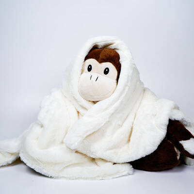 My Friend Toys Monkey Plush Toy With Blanket - 7