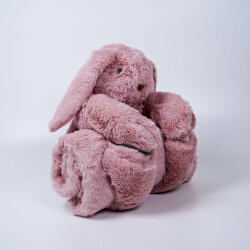 My Friend Toys Pink Rabbit Plush Toy With Blanket - 2