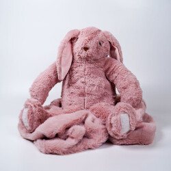 My Friend Toys Pink Rabbit Plush Toy With Blanket - 3