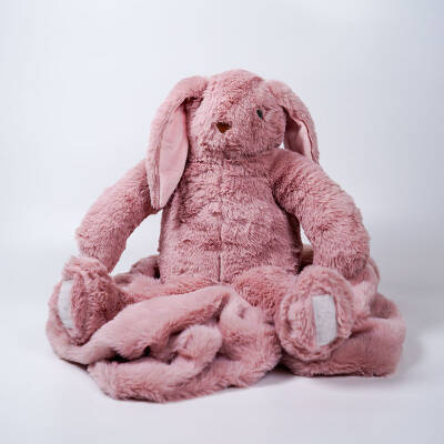 My Friend Toys Pink Rabbit Plush Toy With Blanket - 3