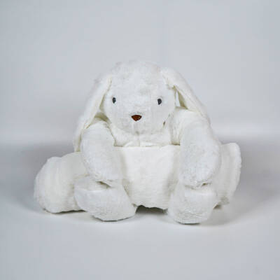 My Friend Toys White Rabbit Plush Toy With Blanket - 1