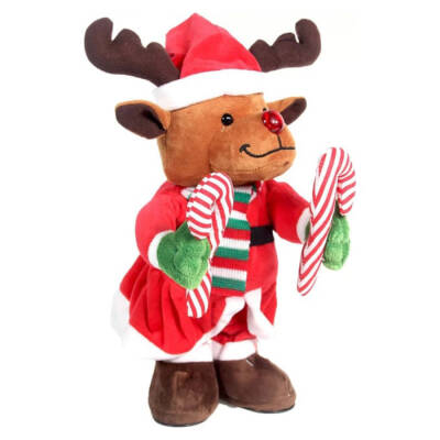 New Year's Dancing Deer Holding Candy 5314Gvn - 2