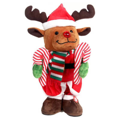 New Year's Dancing Deer Holding Candy 5314Gvn - 3