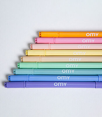 Omy Çift Uçlu Pastel Keçeli Kalem - 9 Adet - 4