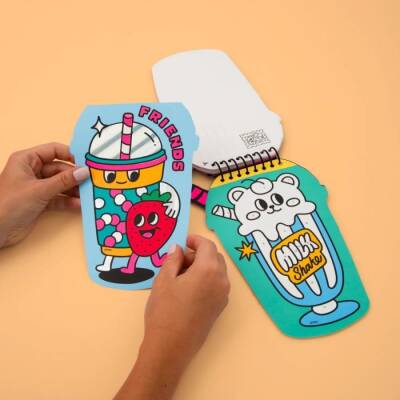 Omy Sticker By Number Notebook - Bubble Tea - 3