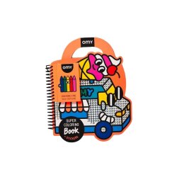 Omy Super Coloring & Stickers Book - Yummy - Omy