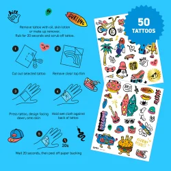 Omy Tattoos Temporary Tattoo - Surf & Skate - 4