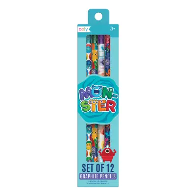 Ooly 12-Pack Pencil With Eraser - Monster 128-184 - 1