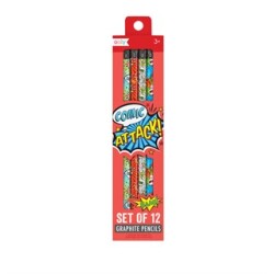 Ooly 12-Pack Pencils With Erasers - Comic Attack 128-108 - 1