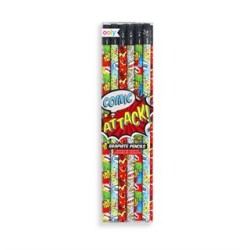 Ooly 12-Pack Pencils With Erasers - Comic Attack 128-108 - 4