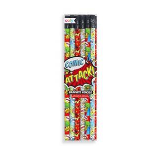 Ooly 12-Pack Pencils With Erasers - Comic Attack 128-108 - 4