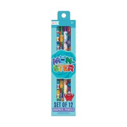 Ooly 12-Pack Pencils With Erasers - Monsters 128-110 - 1