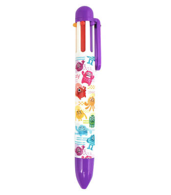 Ooly 6 Color Ballpoint Pen Monster - Purple 132-088-P - 1