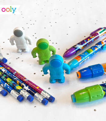 Ooly Astronaut 3-Piece Eraser Set 112-087 - 3
