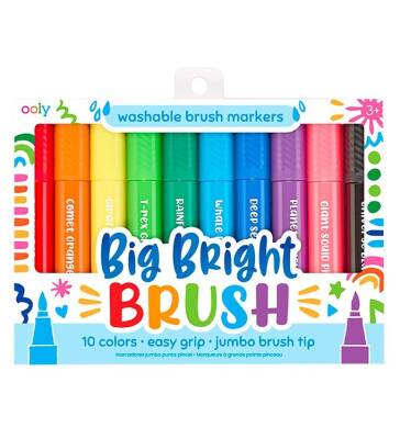 Ooly Big Bright Brush Tip Felt-Tip Pen Set Of 10 130-090 - 1