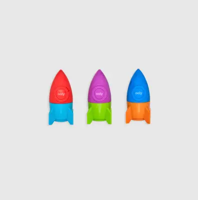 Ooly Blast Off Eraser & Pencil Sharpener - Purple 112-105-P - 1