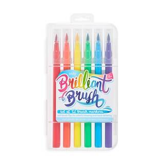 Ooly Brilliant Brush Brush Tip Felt Pens, Pack Of 12, 130-068 - 1