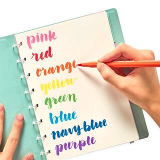 Ooly Brilliant Brush Brush Tip Felt Pens, Pack Of 12, 130-068 - 3