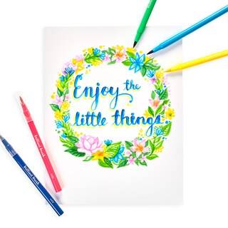 Ooly Brilliant Brush Brush Tip Felt Pens, Pack Of 12, 130-068 - 4