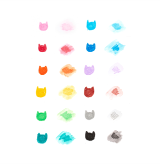 Ooly Cat Parade Watercolor Effect 12-Pack Gel Crayons 133-098 - 4