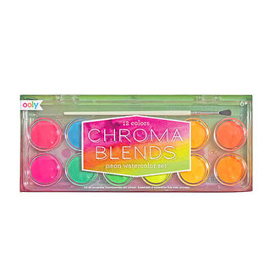 Ooly Chroma Blends 12-Piece Watercolor Neon Colors 126-009 - 1