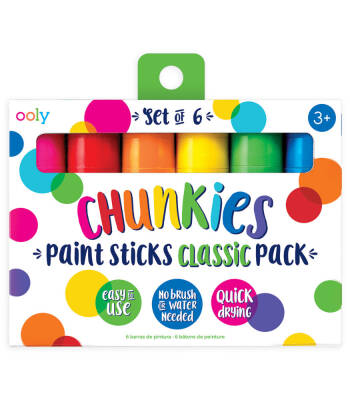 Ooly Chunkies Pastel Crayons 6-Pack Classic Colors 126-013 - 1