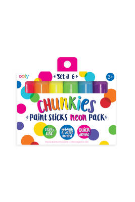Ooly Chunkies Pastel Crayons 6-Pack Neon Colors 126-014 - 1