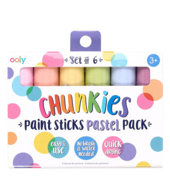 Ooly Chunkies Pastel Crayons 6-Pack Pastel Colors 126-018 - 1