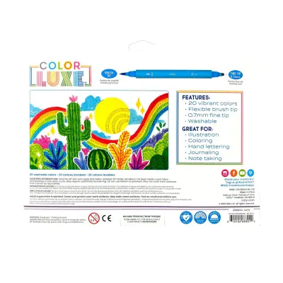 Ooly Color Luxe Double-Ended Felt-Tip Pens (20 Pack) 130-120 - 9