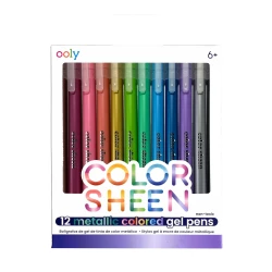 Ooly Color Sheen Gel Pen, 12-Pack, Metallic Colors, 132-151 - 1