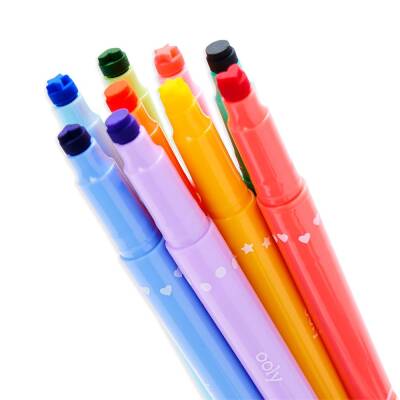 Ooly Confetti Stamp Double-Ended 9-Pack Felt-Tip Pens 130-092 - 3
