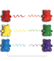 Ooly Cuddly Cubs Bear 6-Pack Wearable Crayons 133-108 - 2