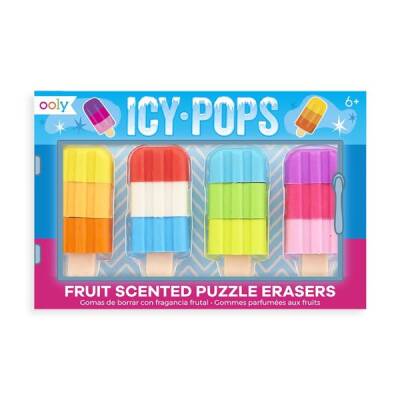 Ooly Icy Pops 4-Pack Scented Eraser Set 112-079 - 1