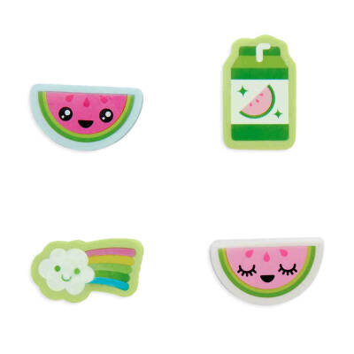 Ooly Lil’ Juicy 4-Pack Erasers - Watermelon Scented 112-111 - 2