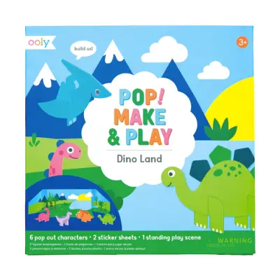Ooly Pop! Make & Play Expandable Playset - Dino Land 172-013 - 1