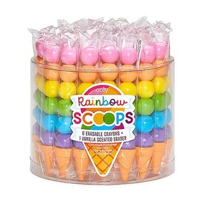 Ooly Rainbow Scoops 6-Color Erasable Crayon Set 133-099 - 2