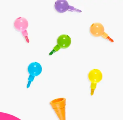 Ooly Rainbow Scoops 6-Color Erasable Crayon Set 133-099 - 4