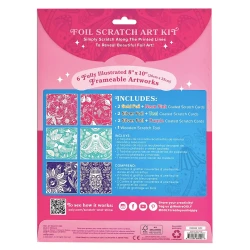 Ooly Scratch And Shine Foil Scratch Art Kit - Glorious Garden 161-096 - 3